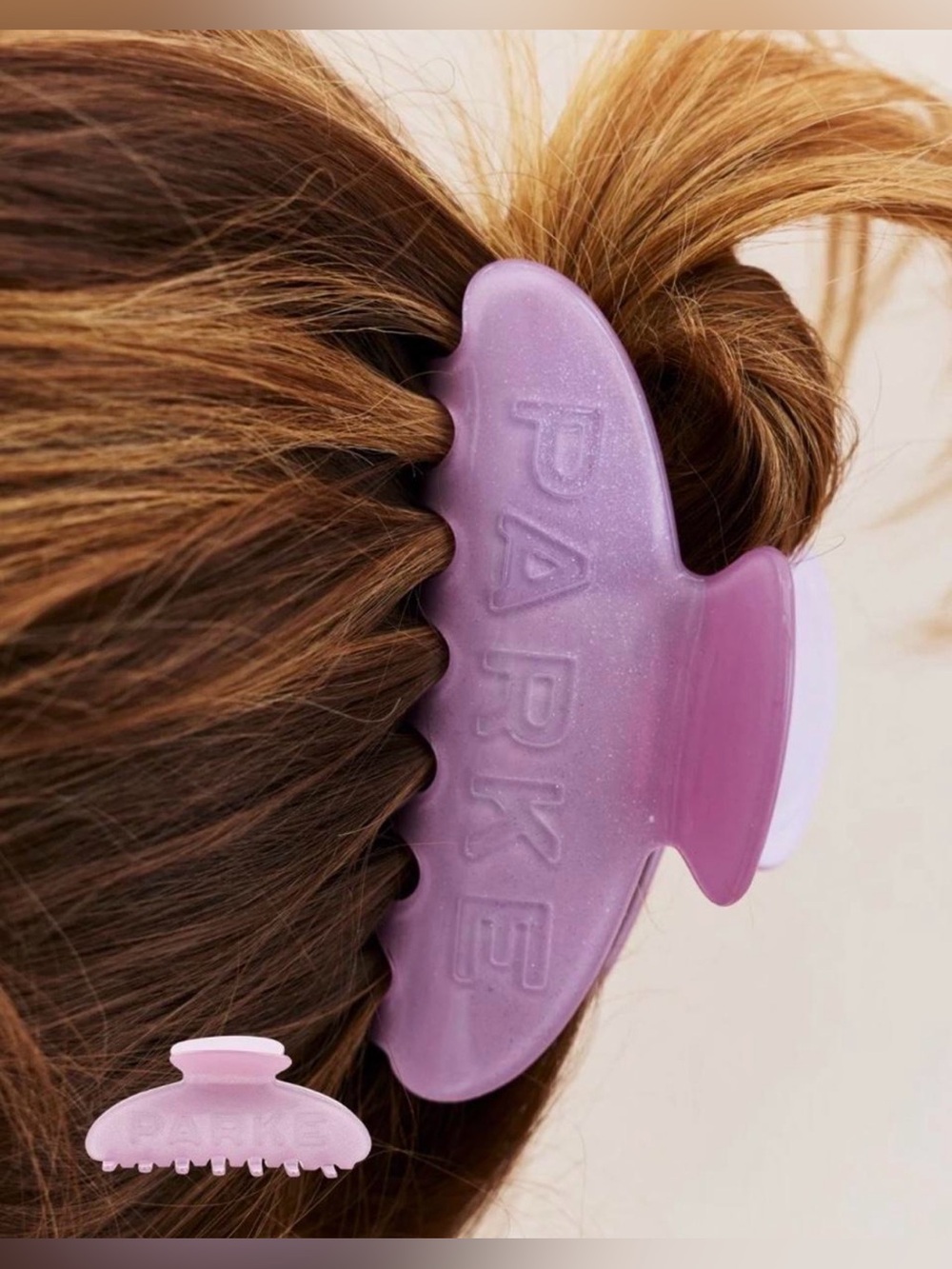 Parke claw clip birthday drop exclusive “purple sparkle”